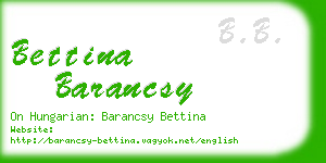 bettina barancsy business card